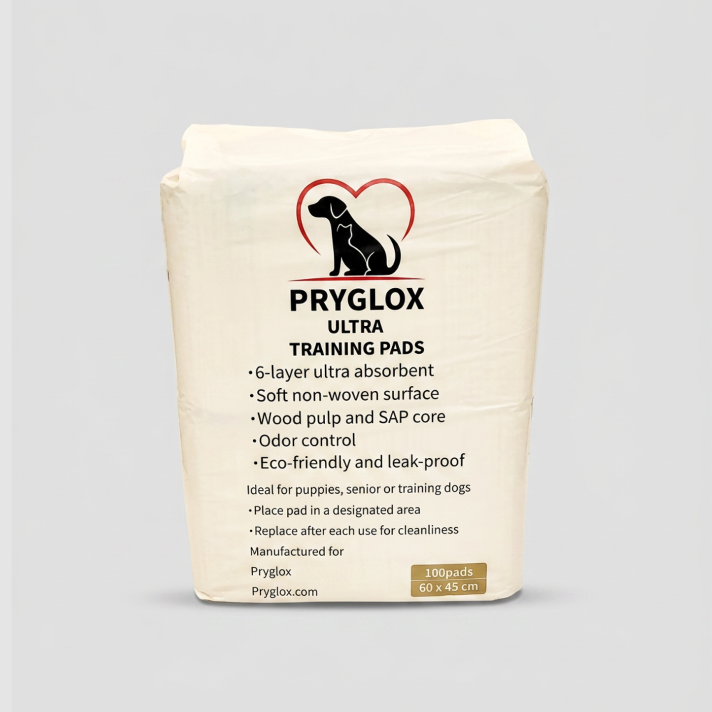 Pads de Entrenamiento para Perros Pryglox 100 Pack Ultra Absorbentes