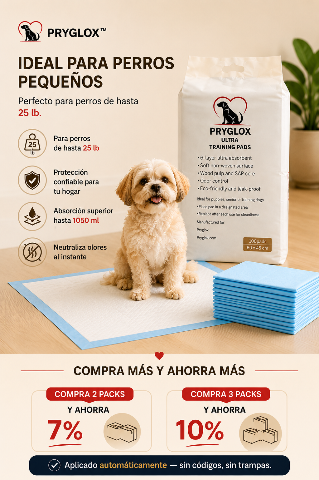 Pryglox almohadilla entrenamiento perro medidas 45x60 centimetros