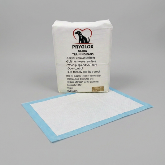 Pads de Entrenamiento para Perros Pryglox 100 Pack Ultra Absorbentes